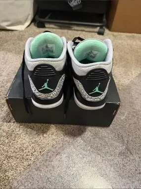 Jordan | Shoes | Jordan Kids Black Grey And Mint Retro Basketball ...